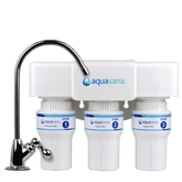 Sistem Filtrare Sub Chiuveta Aquasana Claryum 3 Etape cu Baterie Cromata
