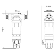 Öntisztító szűrő S-CLEAN ECO 40 mikron, 3 köbméter/óra